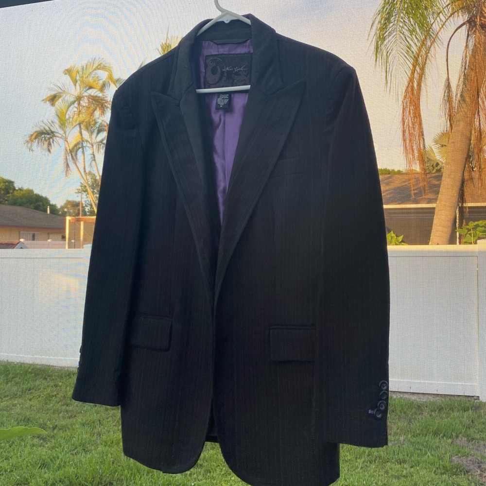 Vintage Caffeine NY pinstriped suite jacket